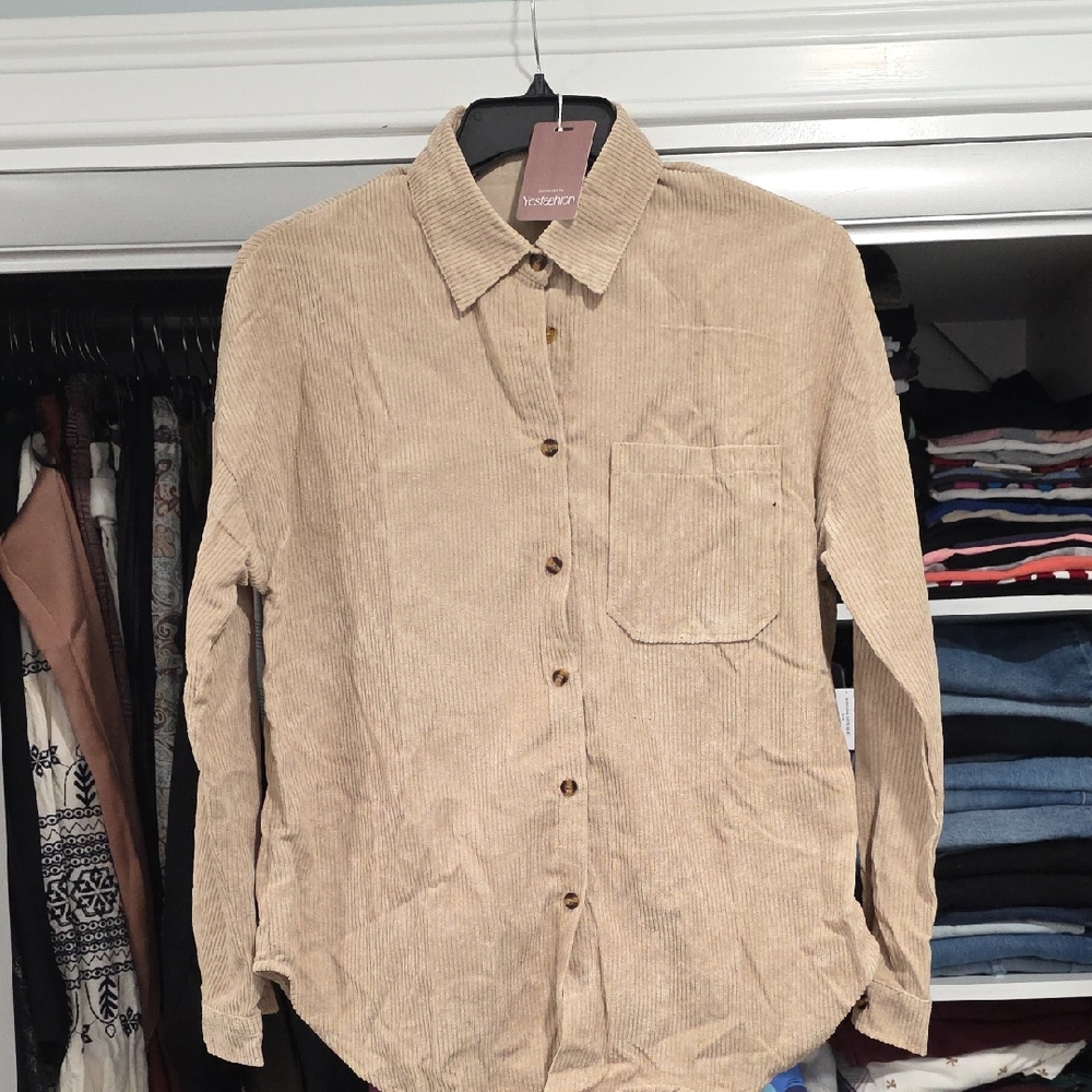 Tan Button Down Shirt
